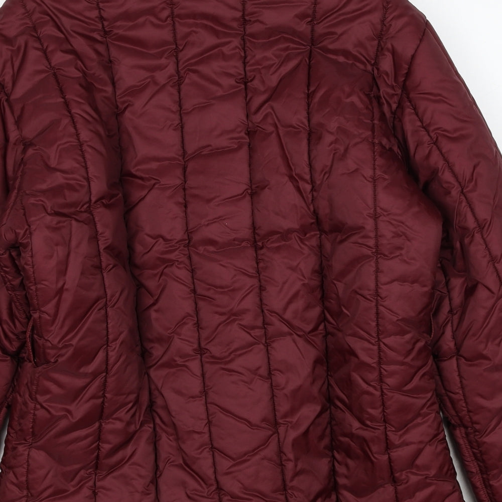 Bufi Girls Red Puffer Jacket Jacket Size 14 Years Zip