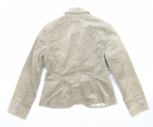 NEXT Womens Beige Cotton Jacket Blazer Size 12