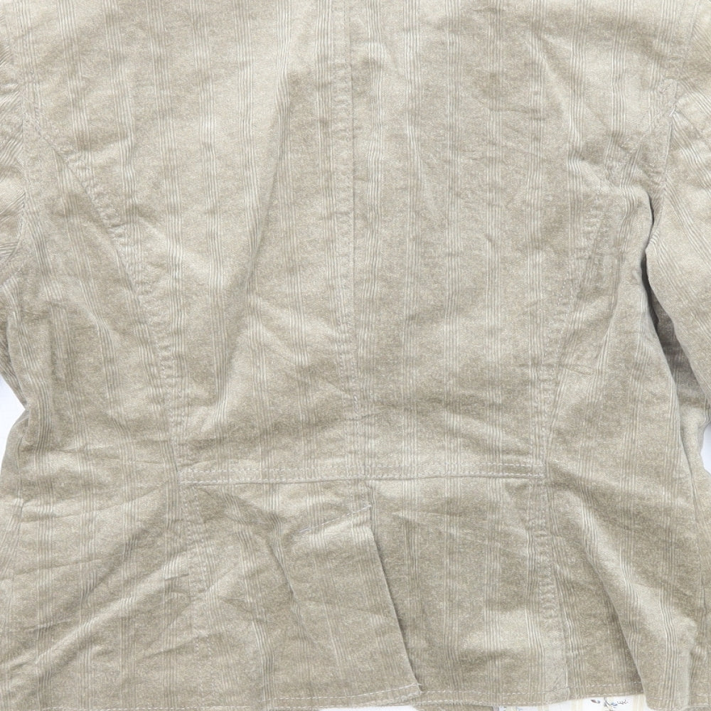 NEXT Womens Beige Cotton Jacket Blazer Size 12