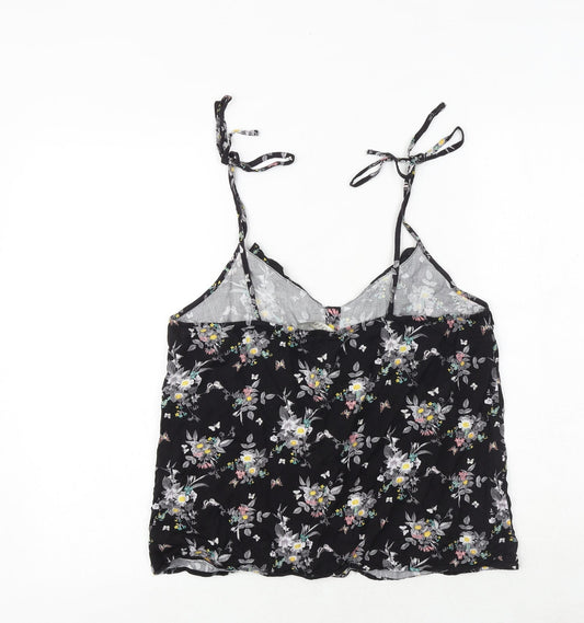 Womens UK Size 12 Oasis Black Cropped Tank