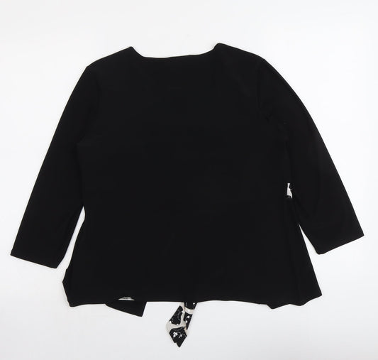 Womens UK Size M Saloos Black Basic Blouse