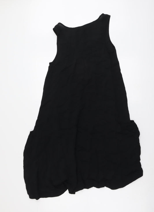 Monsoon Womens Black Polyester Trapeze & Swing Size 8 Round Neck Pullover