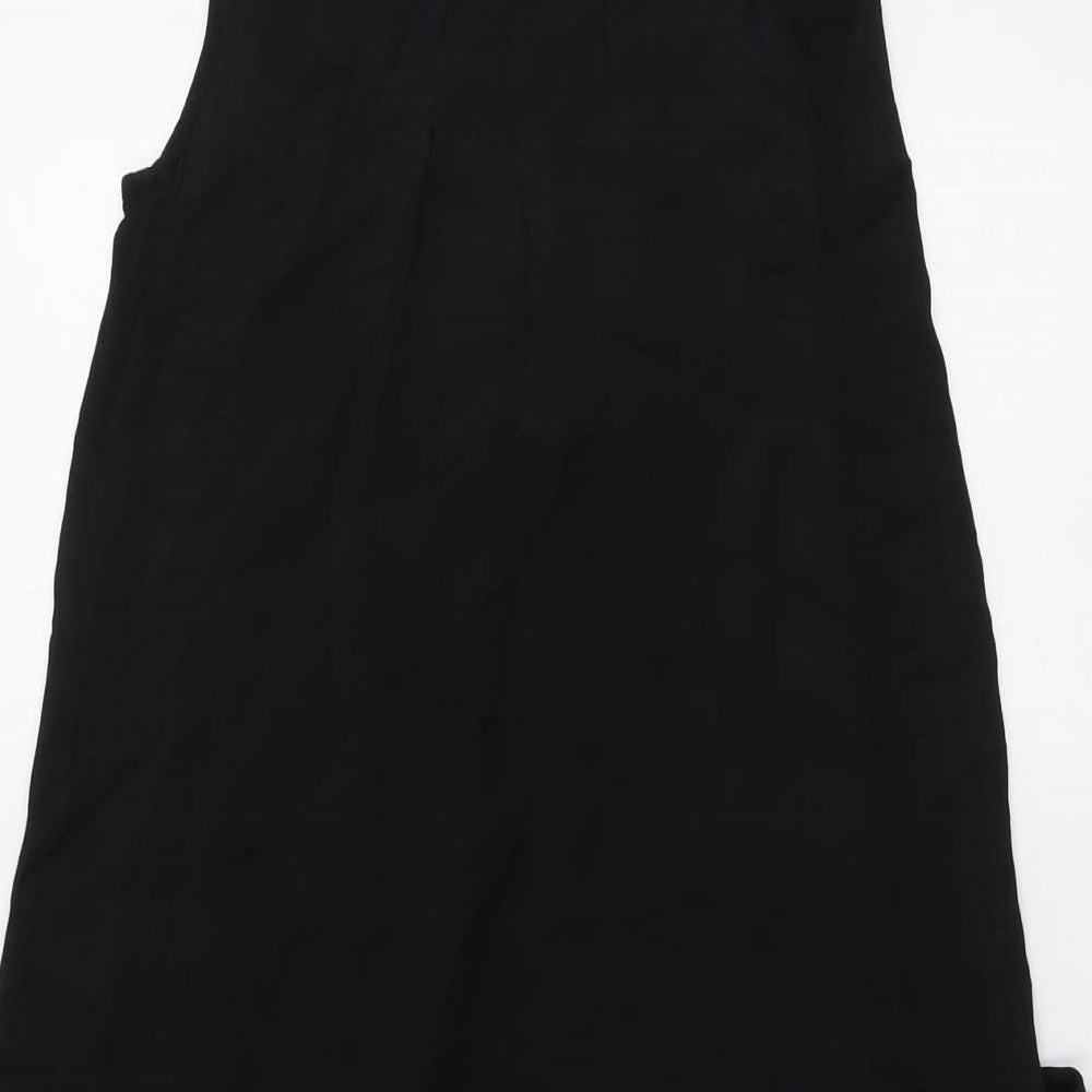 Monsoon Womens Black Polyester Trapeze & Swing Size 8 Round Neck Pullover