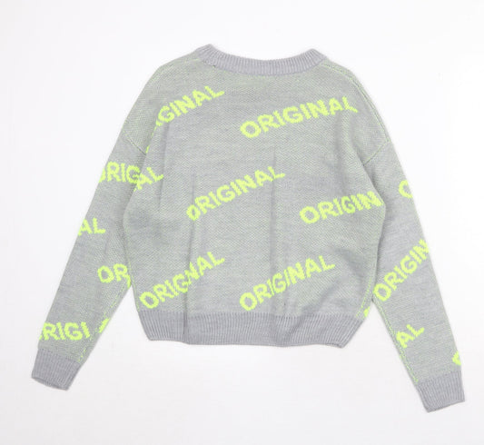 Womens UK Size S Divided by H&M Grey Pullover Jumper