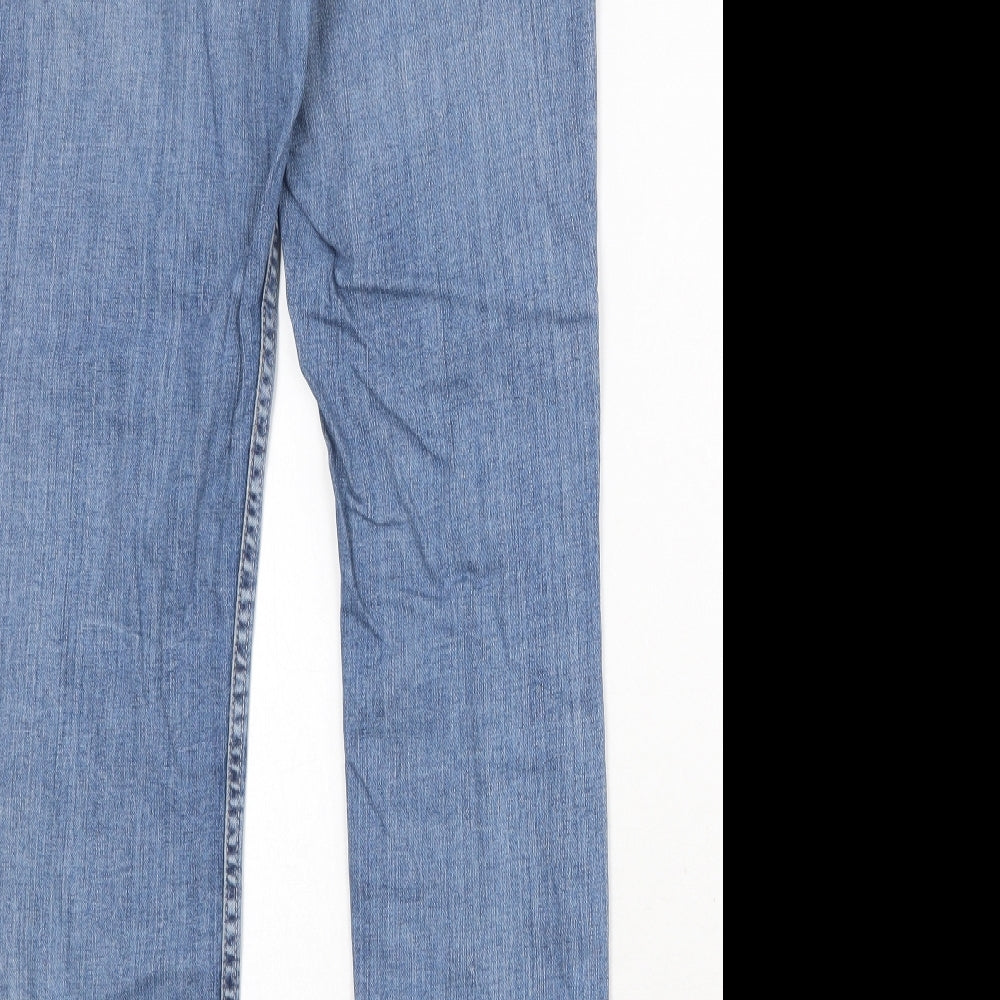 Womens UK Size 27 in H&M Regular Fit Skinny Blue Jeans