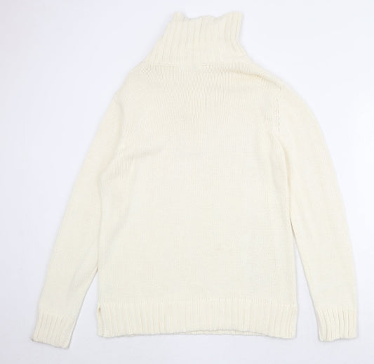 Womens UK Size L EA Ivory Pullover Jumper