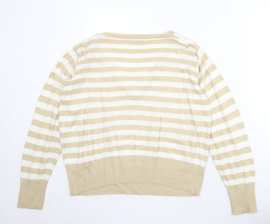Womens UK Size M Bonmarché Beige Pullover Jumper