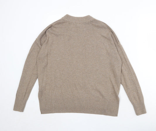 Womens UK Size XS H&M Beige Pullover Jumper