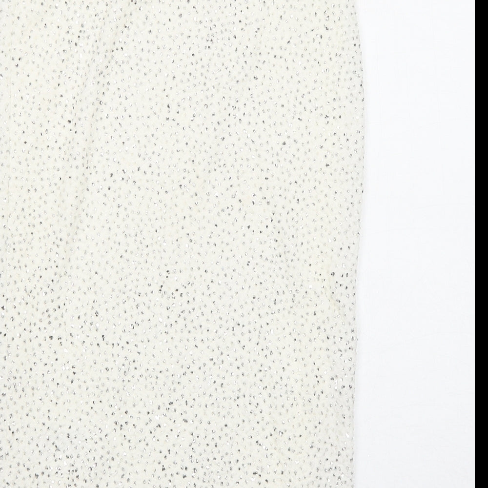 Pins & Needles Womens Ivory Geometric Acetate Straight & Pencil Skirt Size M