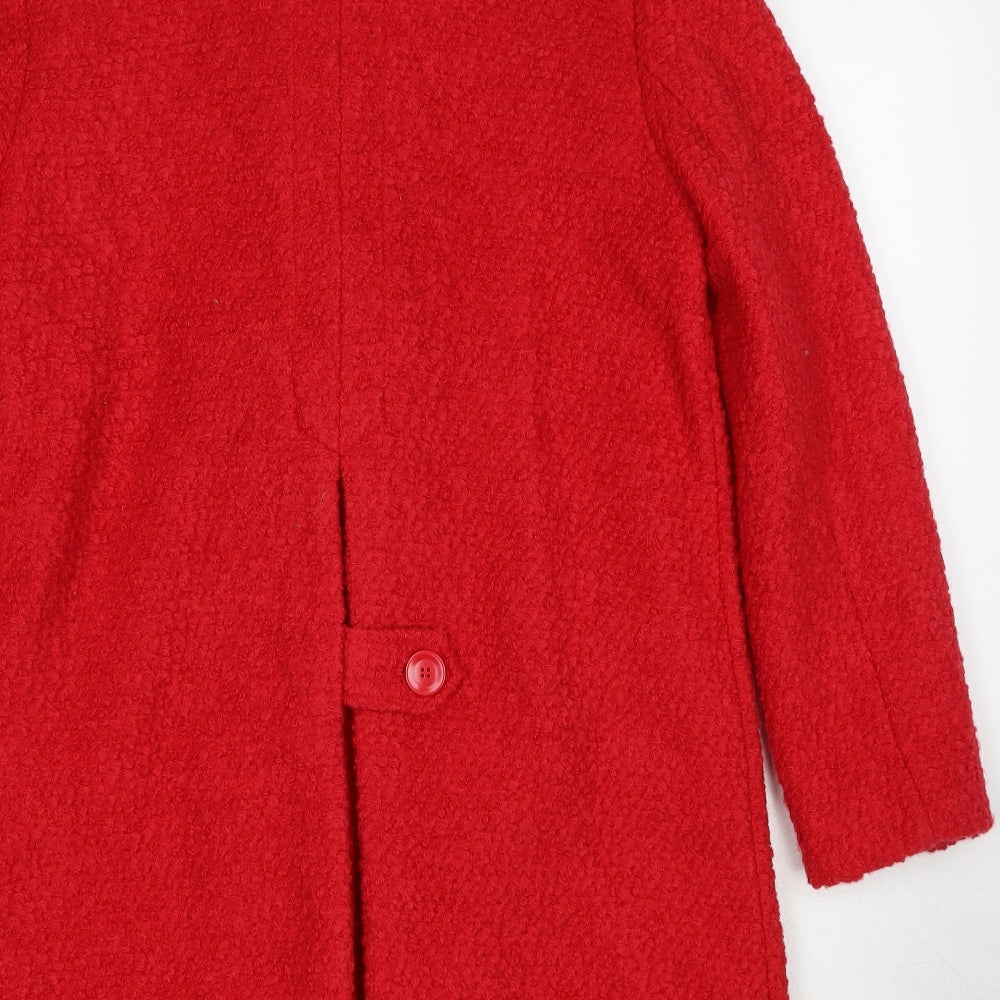 Womens UK Size 10 NEXT Red Overcoat