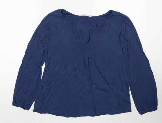 Womens UK Size S Gap Blue Basic Blouse