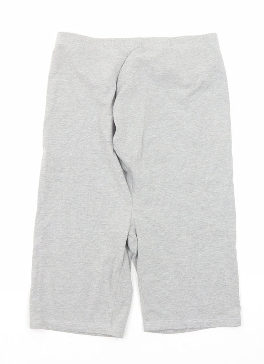 Missguided Womens Grey Cotton Sweat Shorts Size 8 Regular Pull On