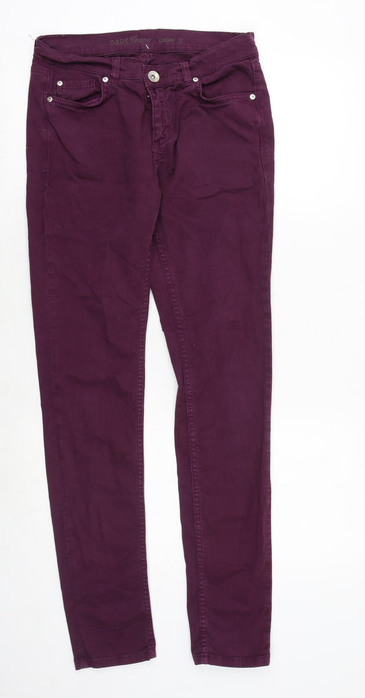 Womens UK Size 10 Oasis Regular Fit Skinny Red Jeans