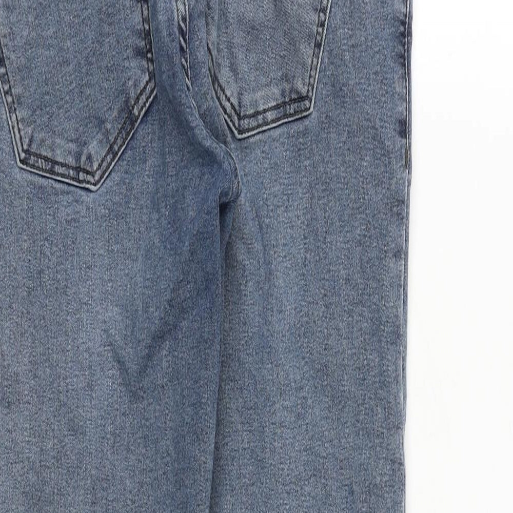 Topshop Womens Blue Cotton Skinny Jeans Size 8 Regular Zip