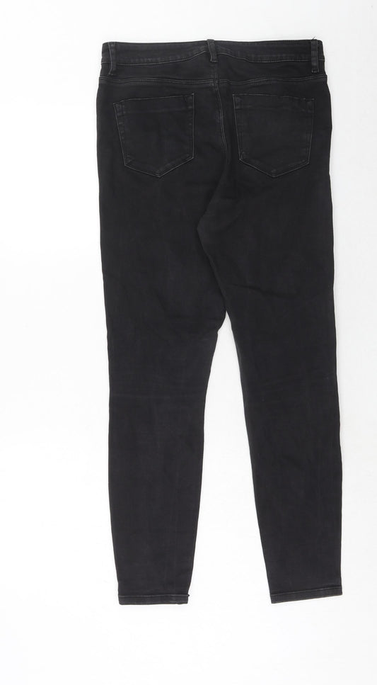 ASOS Womens Black Cotton Skinny Jeans Size 31 in L32 in Regular Zip