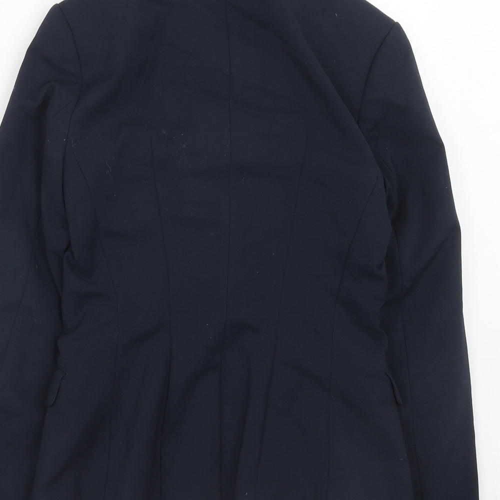 H&M Womens Blue Polyester Jacket Blazer Size 4