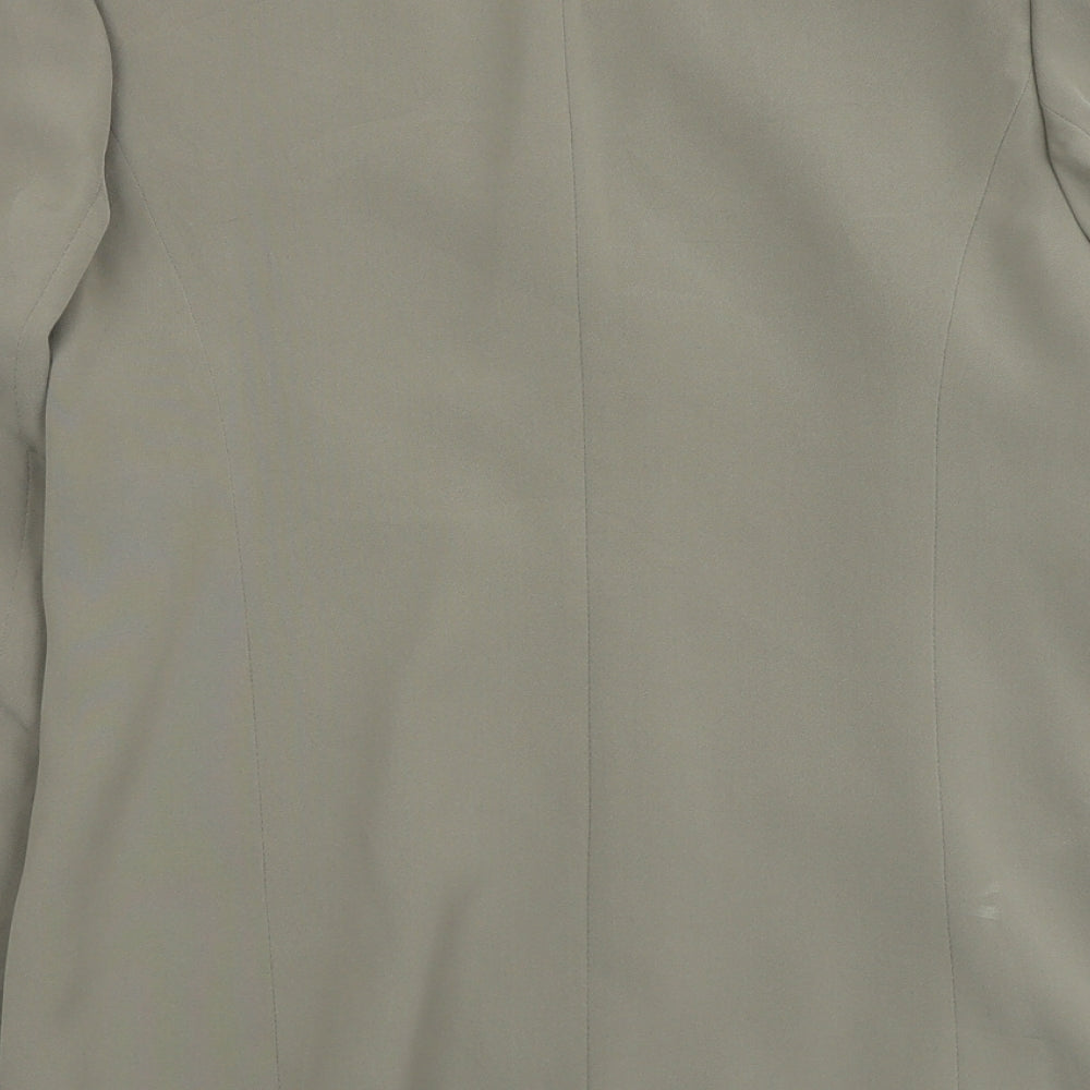 Fink Womens Beige Polyester Jacket Blazer Size 14