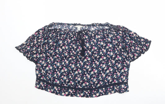 Womens UK Size S American Eagle Outfitters Blue Basic Blouse