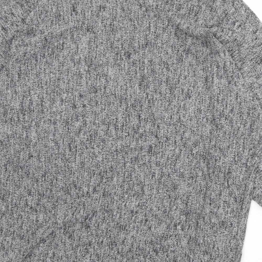 Izabel Womens Grey Round Neck Polyester Pullover Jumper Size 14