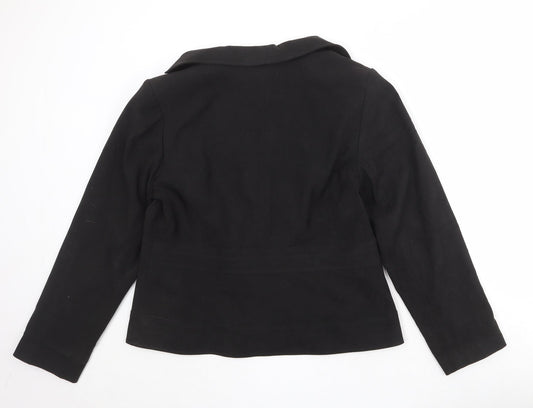 BHS Womens Black Polyester Jacket Blazer Size 16