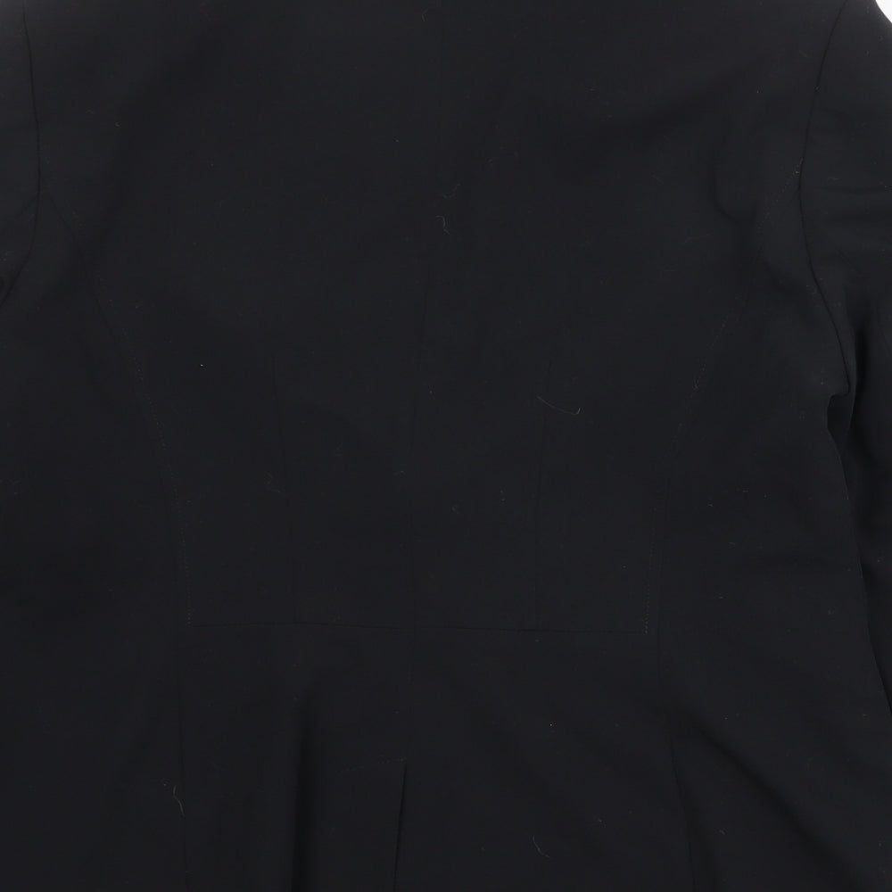 NEXT Womens Black Polyester Jacket Blazer Size 18