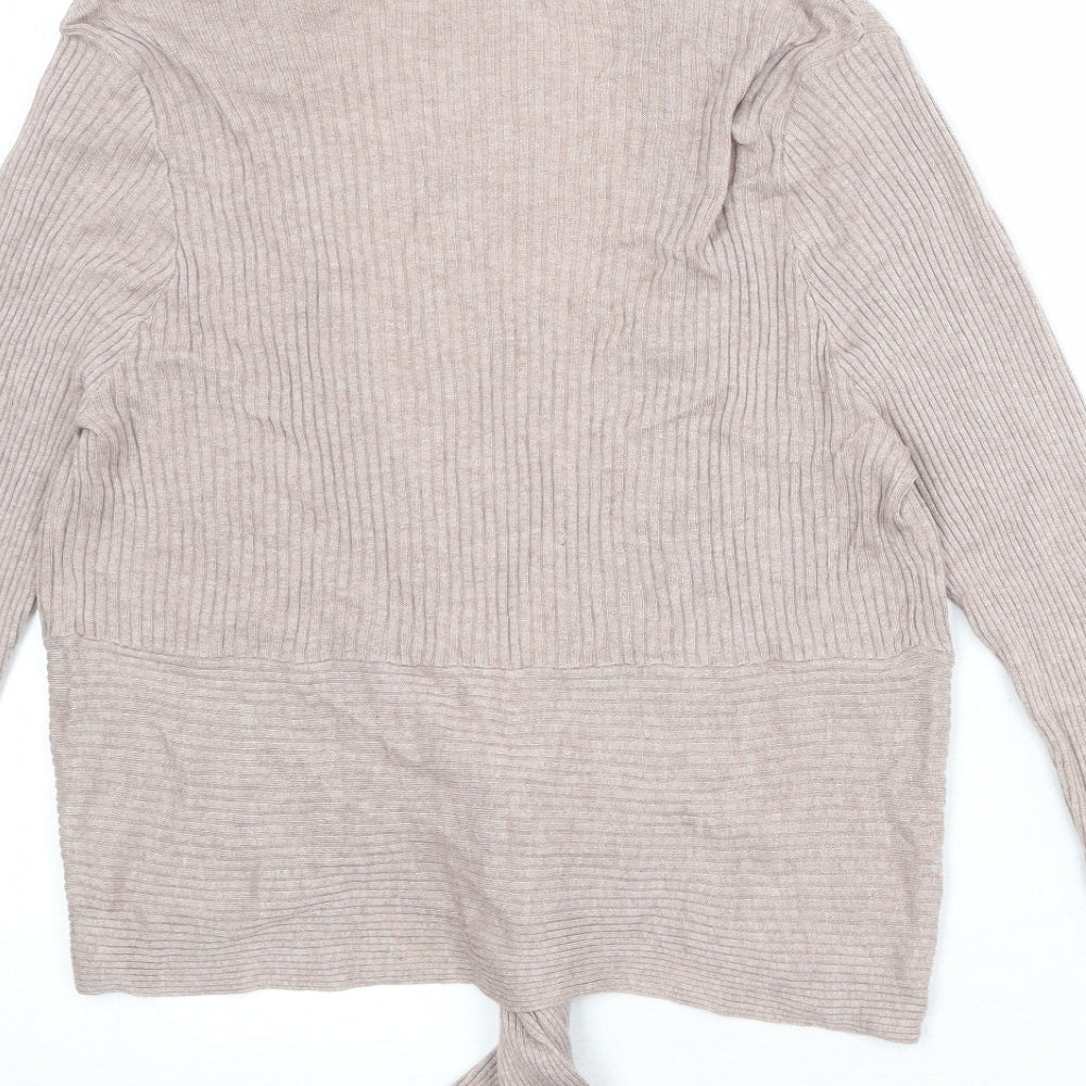 Womens UK Size 2XL M&Co Beige Cardigan Jumper