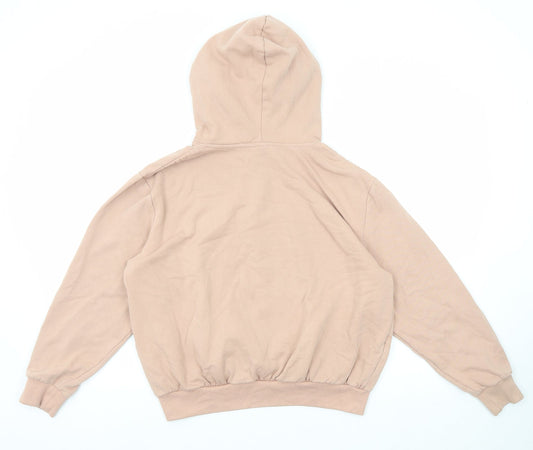 H&M Womens Pink Cotton Pullover Hoodie Size M Pullover