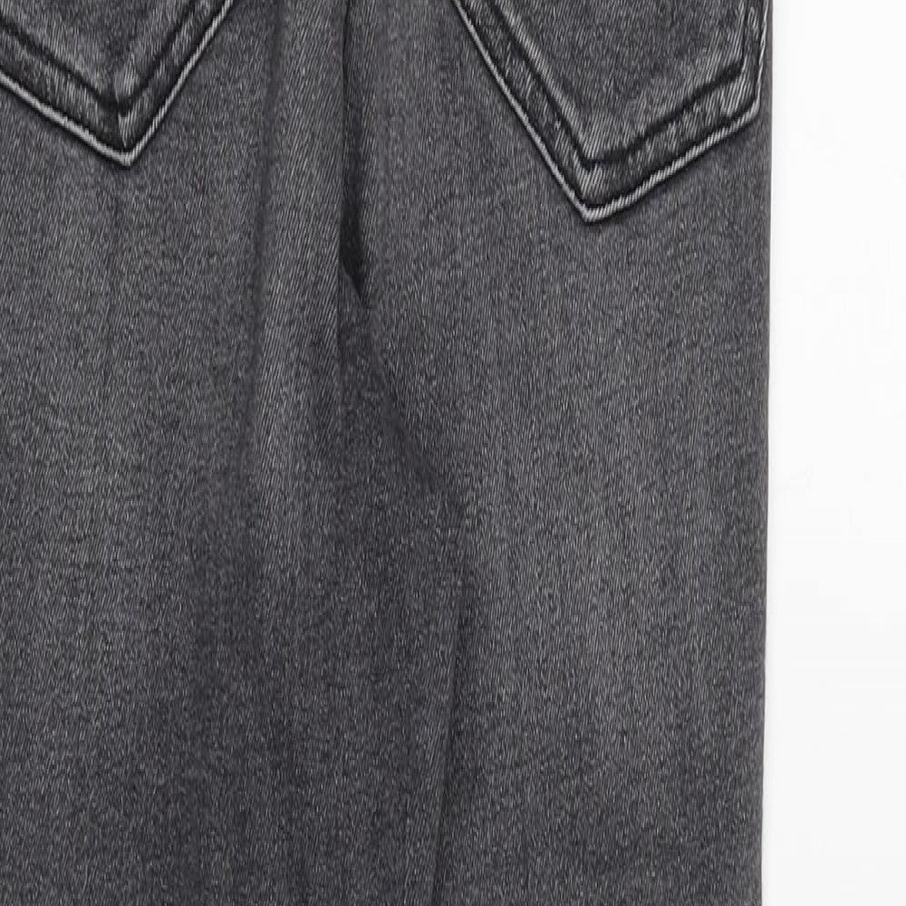 NEXT Womens Grey Cotton Skinny Jeans Size 6 Regular Zip