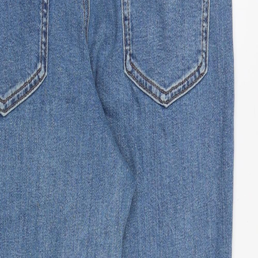 ASOS Womens Blue Cotton Tapered Jeans Size 28 in Regular Zip