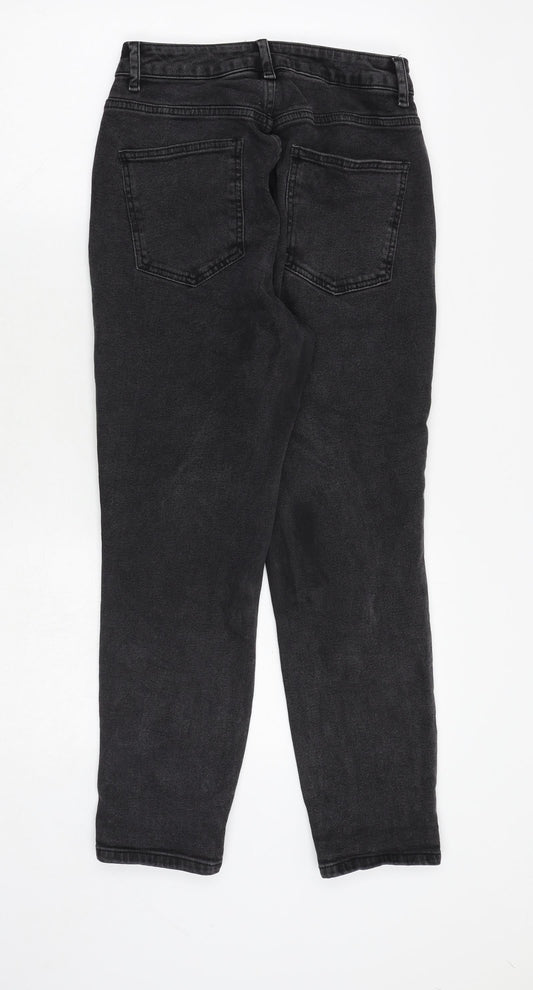 ASOS Womens Black Cotton Tapered Jeans Size 26 in L28 in Regular Zip