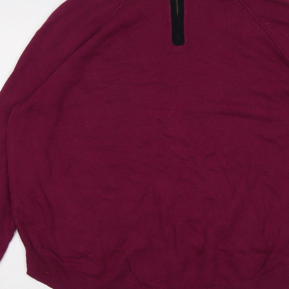 Womens UK Size 14 Marks and Spencer Purple Pullover Jumper