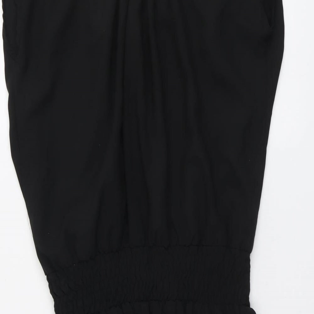 Lolita Lola Womens Black Polyester Playsuit One-Piece Size M Pullover - Wrap Front Detail