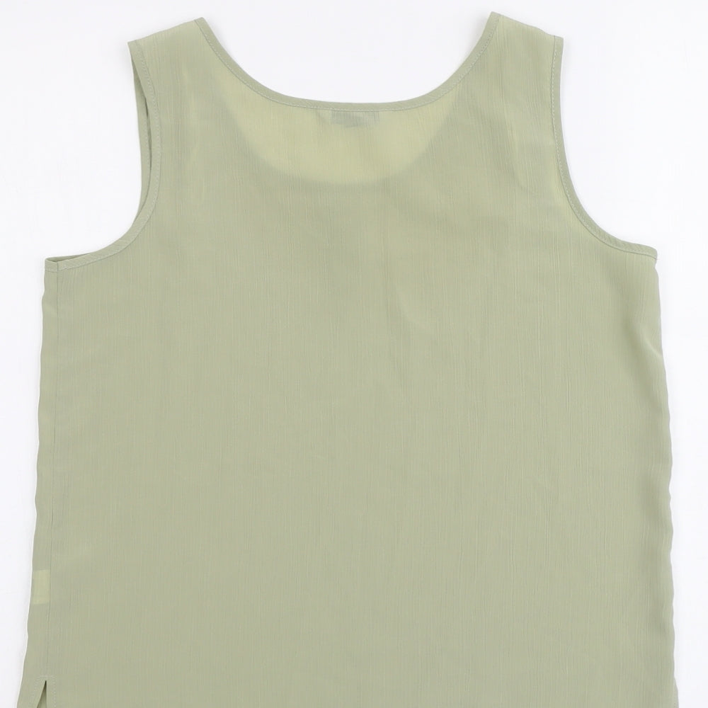 Womens UK Size 12 Berkertex Green Basic Tank