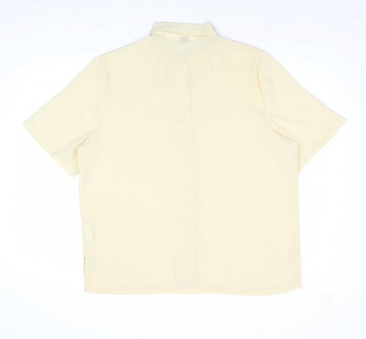 Womens UK Size 16 Damart Yellow Basic Button-Up
