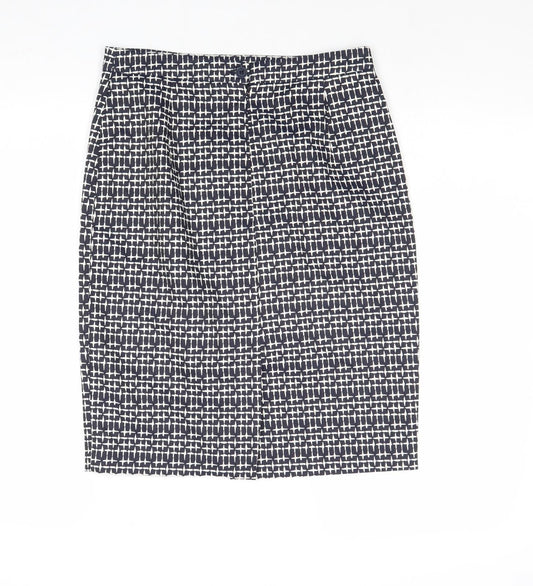 Great Plains Womens Multicoloured Geometric Polyester Straight & Pencil Skirt Size 10 Zip