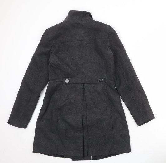 Womens UK Size M Zara Black Overcoat
