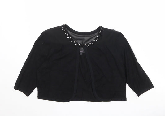 Womens UK Size M Coast Black Shrug Jumper