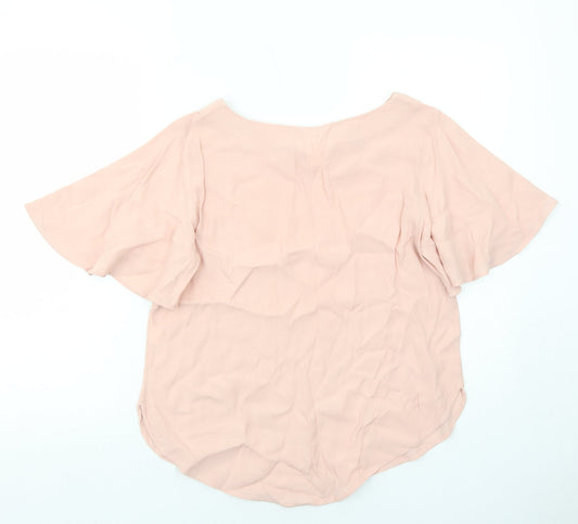 Womens UK Size 6 H&M Pink Basic T-Shirt