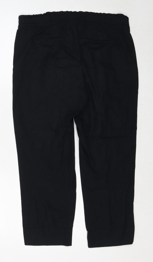 Womens UK Size 6 Gap Regular Fit Black Trousers