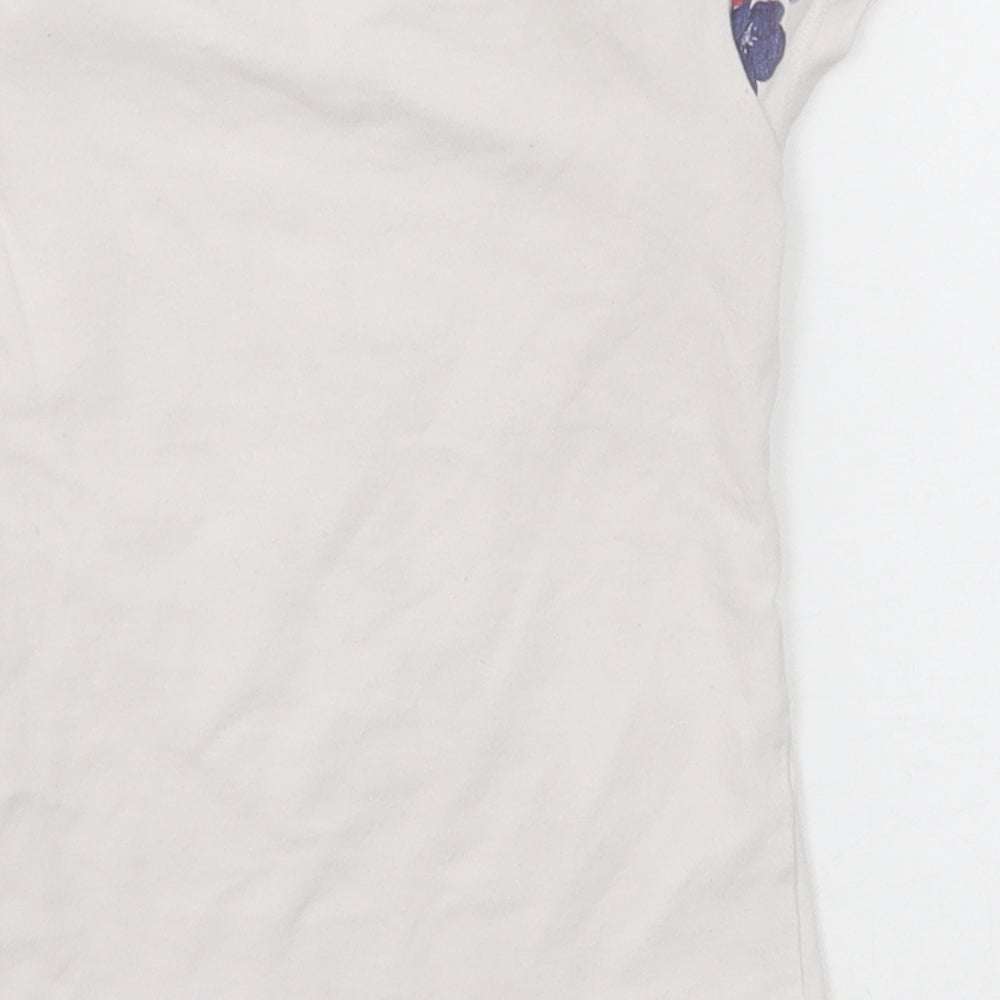 Mayoral Girls White Cotton Pullover T-Shirt Size 2 Years Round Neck Pullover