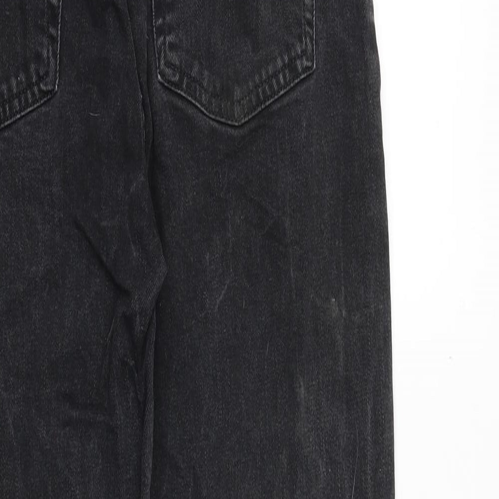 Gap Womens Grey Cotton Straight Jeans Size 29 in Regular Zip - Frayed Hem