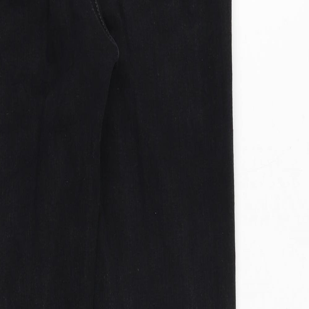 Marks and Spencer Womens Black Cotton Skinny Jeans Size 8 Regular Zip