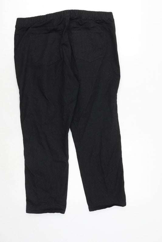 Womens UK Size 32 in Uniqlo Regular Fit Black Trousers