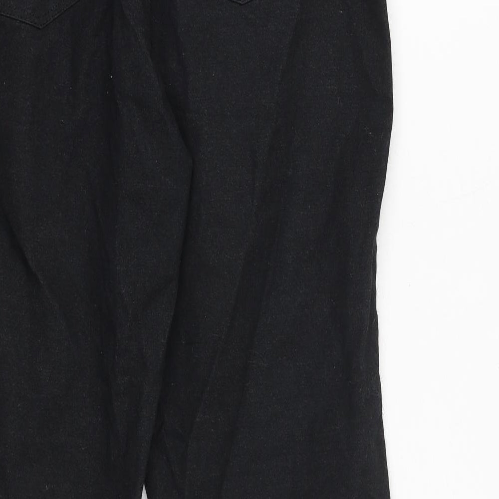 Womens UK Size 32 in Uniqlo Regular Fit Black Trousers