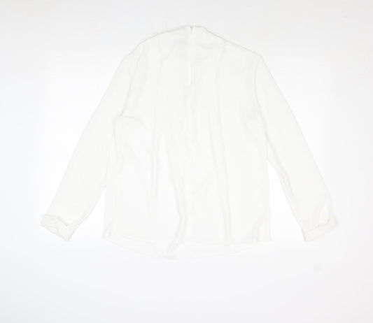 Womens UK Size 12 Topshop White Basic Blouse