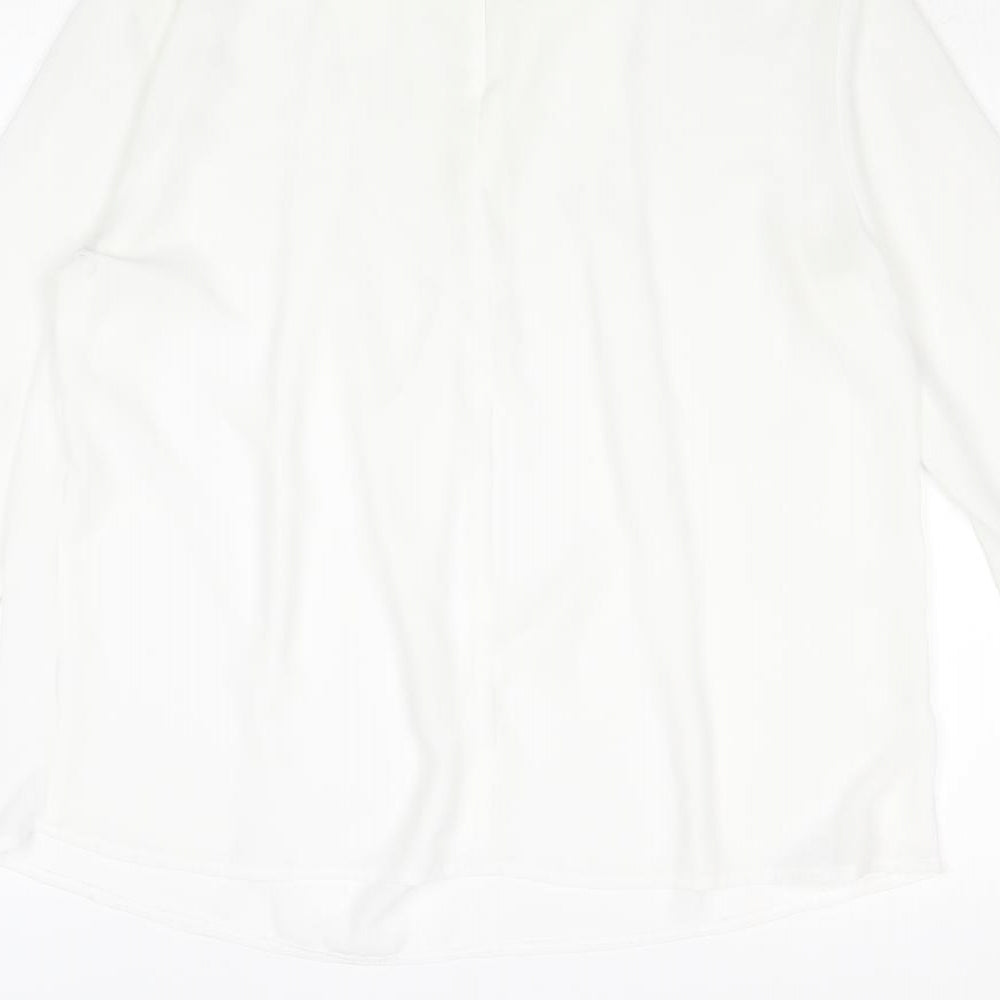 Womens UK Size 12 Topshop White Basic Blouse