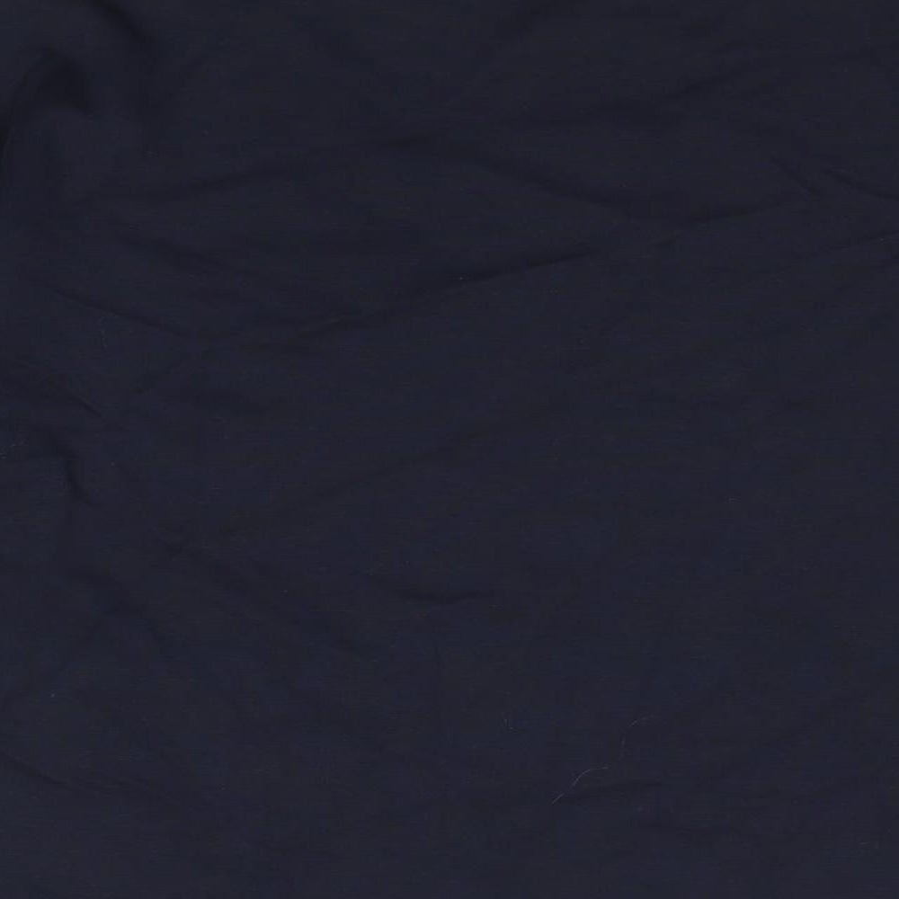 Autograph Womens Blue Cotton Basic Blouse Size 10 Round Neck