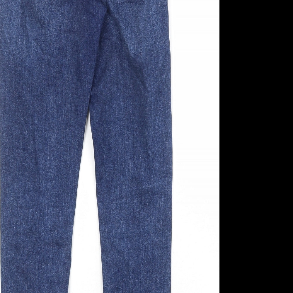 Topshop Womens Blue Cotton Skinny Jeans Size 26 in Regular Zip