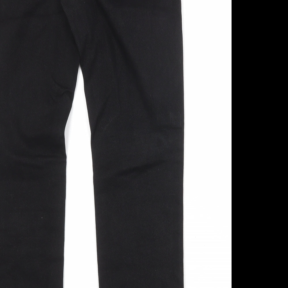 Brand and care label for Red Herring women’s black cotton skinny jeans, size UK 30, in slim zip