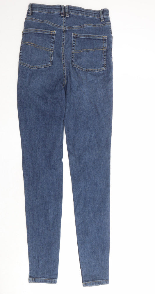 COLLUSION Womens Blue Cotton Skinny Jeans Size 28 in Regular Zip